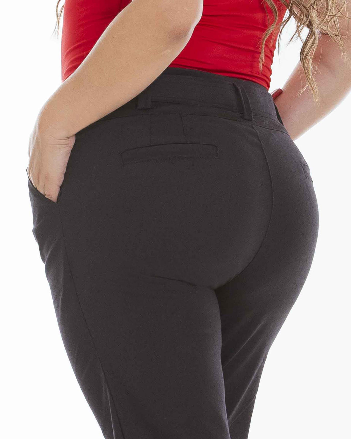 Pantalón Plus Size en drill de tiro alto