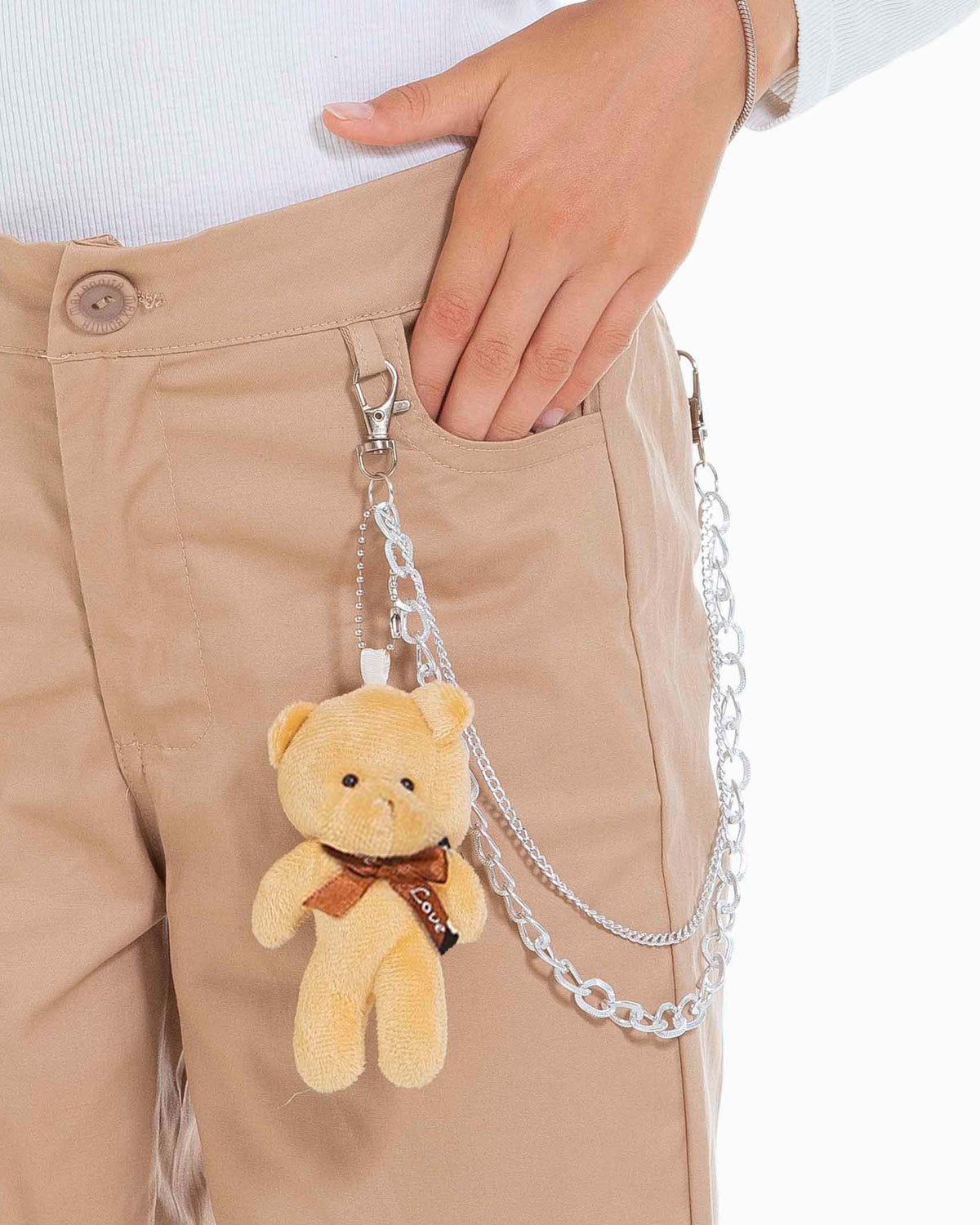 Pantalón niñas jogger con cadena