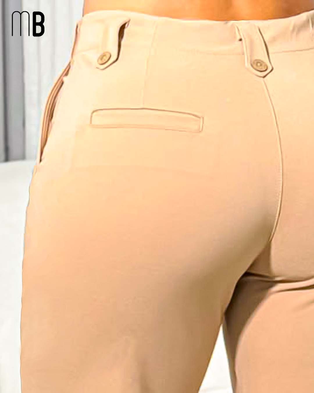 Pantalón en Noches de Viena licrada con charreteras