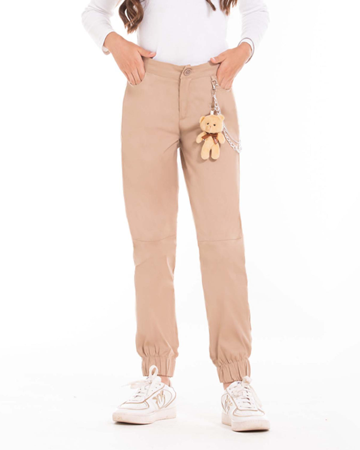 Pantalón niñas jogger con cadena